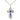 Sterling Silver St. Olga Cross Necklace 1 1/8 inch by 5/8 inch pendant on 18 inch chain by Bliss