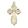 14kt Solid Gold St. Olga Cross Pendant 1 1/8 x 5/8 inches handcrafted by Bliss Manufacturing