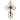 14kt solid gold St. Olga cross pendant, 1 3/8 x 7/8 inches, handcrafted by Bliss Manufacturing USA