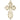 14kt solid gold St. Olga cross pendant, large 1 3/8 x 7/8 inch, handcrafted by Bliss Manufacturing