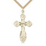 14kt Gold Filled Extra Large Cross Necklace 1 7/8 x 1 inches on 24 inch curb chain by Bliss Manufacturing