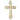 14kt Solid Gold Large Cross Pendant 1 1/4 x 3/4 inches handcrafted by Bliss Manufacturing USA