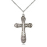 Sterling Silver Large Cross Necklace 1 1/4 inch by 3/4 inch pendant on 18 inch chain handcrafted by Bliss