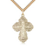 Large 14kt Gold Filled Irene Cross Necklace with 1.25x0.875 inch pendant on 24 inch chain by Bliss Manufacturing