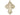 Large 14kt Solid Gold Irene Cross Pendant 1.25x0.875 inch handcrafted by Bliss Manufacturing USA