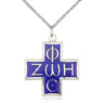 Sterling Silver Light and Life Cross Necklace 1.125 x 1 inches with 18 inch chain by Bliss Manufacturing