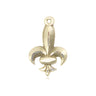 14kt solid gold medium Fleur de Lis medal pendant 3/4 x 1/2 inch handcrafted by Bliss