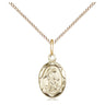 14kt Gold Filled Guardian Angel Pendant Necklace 1/2 inch by 1/4 inch with 18 inch chain by Bliss