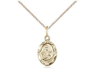 Small 14kt Gold Filled St. Theresa of Lisieux patron saint medal necklace with 18 inch chain by Bliss Manufacturing