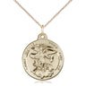 14kt Gold Filled St. Michael the Archangel Patron Saint Medal Necklace 7/8 x 3/4 inch with 18 inch Chain by Bliss