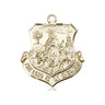 14kt Solid Gold Lord Is My Shepherd Medal Pendant 7/8 x 3/4 Handcrafted by Bliss USA