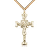 14kt Gold Filled Large Crucifix Necklace 1 3/4 x 7/8 inches on 24 inch chain by Bliss Manufacturing