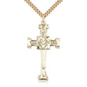 Large 14kt gold filled cross necklace with 1 3/4 inch pendant and 24 inch chain by Bliss Manufacturing