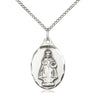 Sterling silver Infant of Prague pendant necklace 7/8 x 1/2 inch with 18 inch chain by Bliss