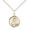 14kt Gold Filled Small St. Anthony Patron Saint Medal Necklace 5/8 x 1/2 inch with 18 inch Chain by Bliss