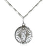 Small Sterling Silver Our Lady of Guadalupe Pendant Necklace 5/8 x 1/2 inches with 18 inch chain by Bliss