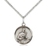 Sterling Silver St. Gerard Catholic patron saint medal necklace 5/8 inch by 1/2 inch small pendant 18 inch chain Bliss