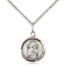 Small sterling silver Our Lady of Perpetual Help medal necklace 5/8 x 1/2 inch with 18 inch chain by Bliss