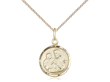 Small 14kt Gold Filled St. Joseph Patron Saint Medal Necklace 5/8 x 1/2 inches with 18 inch chain by Bliss