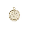 14kt Solid Gold Small St. Joseph Patron Saint Medal Pendant 5/8 x 1/2 by Bliss Manufacturing