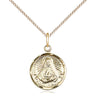 14kt Gold Filled St. Frances Cabrini patron saint medal necklace 5/8 inch by Bliss Manufacturing