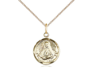 14kt Gold Filled St. Frances Cabrini patron saint medal necklace 5/8 inch by Bliss Manufacturing