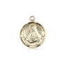 14kt Solid Gold St. Cabrini Patron Saint Medal Pendant 5/8x1/2 Small Bliss USA Handcrafted