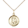14kt Gold Filled Small St. Raphael the Archangel Medal Necklace 5/8 inch by 1/2 inch with 18 inch chain Bliss