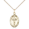 14kt Gold Filled Catholic crucifix necklace medium 3/4 x 3/8 inches on 18 inch chain by Bliss Manufacturing