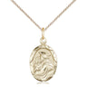 14kt Gold Filled St. Anthony of Padua Patron Saint Medal Necklace 3/4 x 3/8 inch on 18 inch chain by Bliss