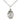Sterling silver Guardian Angel pendant necklace 3/4 x 3/8 inches with 18 inch chain by Bliss