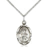 Sterling silver Guardian Angel pendant necklace 3/4 x 3/8 inches with 18 inch chain by Bliss
