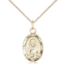 14kt Gold Filled St. Jude patron saint medal necklace with 3/4 inch pendant on 18 inch chain by Bliss Manufacturing