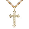 14kt Gold Filled Medium Catholic Crucifix Necklace with 24 inch chain handmade in USA by Bliss