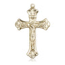 14kt Solid Gold Medium Catholic Crucifix Pendant 1 1/8 x 5/8 inches Handcrafted by Bliss