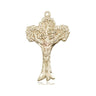 Medium 14kt Solid Gold Catholic Crucifix Pendant 1 x 5/8 by Bliss Manufacturing USA