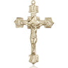 14kt Solid Gold Large Catholic Crucifix Pendant 1-3/4 by 1-1/8 inches handcrafted by Bliss Manufacturing USA