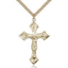 Extra Large 14kt Gold Filled Catholic Crucifix Necklace 1 7/8 x 1 1/8 inches with 24 inch chain by Bliss