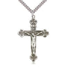 Extra Large Sterling Silver Catholic Crucifix Necklace 1 7/8 x 1 1/4 inches with 24 inch chain by Bliss
