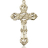 14kt Solid Gold Extra Large Cross Pendant 2 1/8 x 1 1/4 inches handcrafted in USA by Bliss