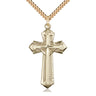 Large 14kt Gold Filled Cross Necklace 1 5/8 x 7/8 inches with 24 inch chain by Bliss