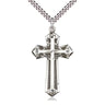 Large Sterling Silver Cross Necklace 1-5/8 x 7/8 inches with 24 inch chain handcrafted by Bliss