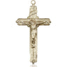 14kt Solid Gold Large Catholic Crucifix Pendant 1 3/8 x 3/4 inch handcrafted by Bliss Manufacturing