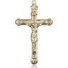 Extra large 14kt solid gold Catholic crucifix pendant 1 7/8 x 1 inch handcrafted by Bliss Manufacturing