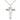 Sterling silver primitive crucifix necklace 1 1/8 x 7/8 inches with 18 inch chain handmade by Bliss