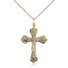 14kt gold filled crucifix necklace 1 x 5/8 inches with 18 inch chain handmade by Bliss
