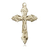 Large 14kt Solid Gold Catholic Crucifix Pendant 1 5/8 x 1 inch handcrafted by Bliss Manufacturing USA