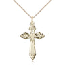 14kt Gold Filled Medium Cross Necklace 1.125 x 0.75 inch pendant with 18 inch chain by Bliss