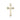 14kt solid gold medium cross pendant 7/8 inch by 1/2 inch handcrafted by Bliss Manufacturing