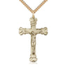 Large 14kt Gold Filled Catholic Crucifix Necklace 1.75 x 1.125 inches with 24 inch chain by Bliss Manufacturing